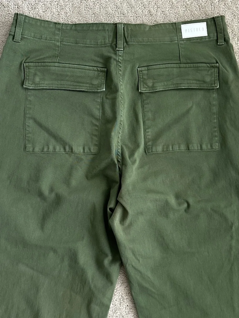 PISTOLA Sophia Wide Leg High-Rise Utility Pant Basil 33/US 16 Stretch Casual NWT - Picture 10 of 16